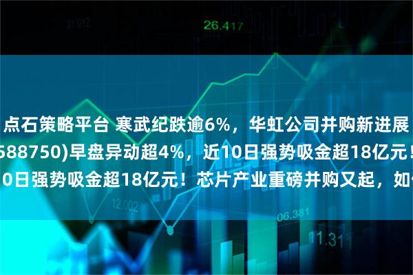 点石策略平台 寒武纪跌逾6%，华虹公司并购新进展！科创芯片50ETF(588750)早盘异动超4%，近10日强势吸金超18亿元！芯片产业重磅并购又起，如何解读？
